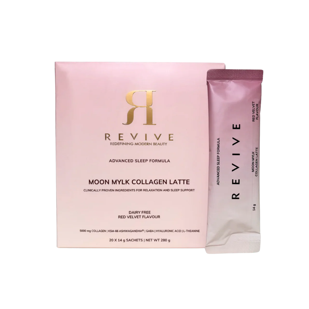 [REV013] Moon Mylk Collagen Latte - Advanced Sleep Formula Latte Red Velvet 20x14g